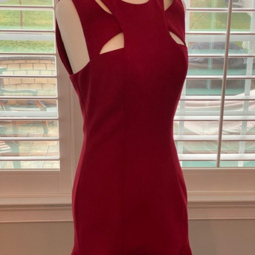 Bright red Cinq a Sept cocktail dress
